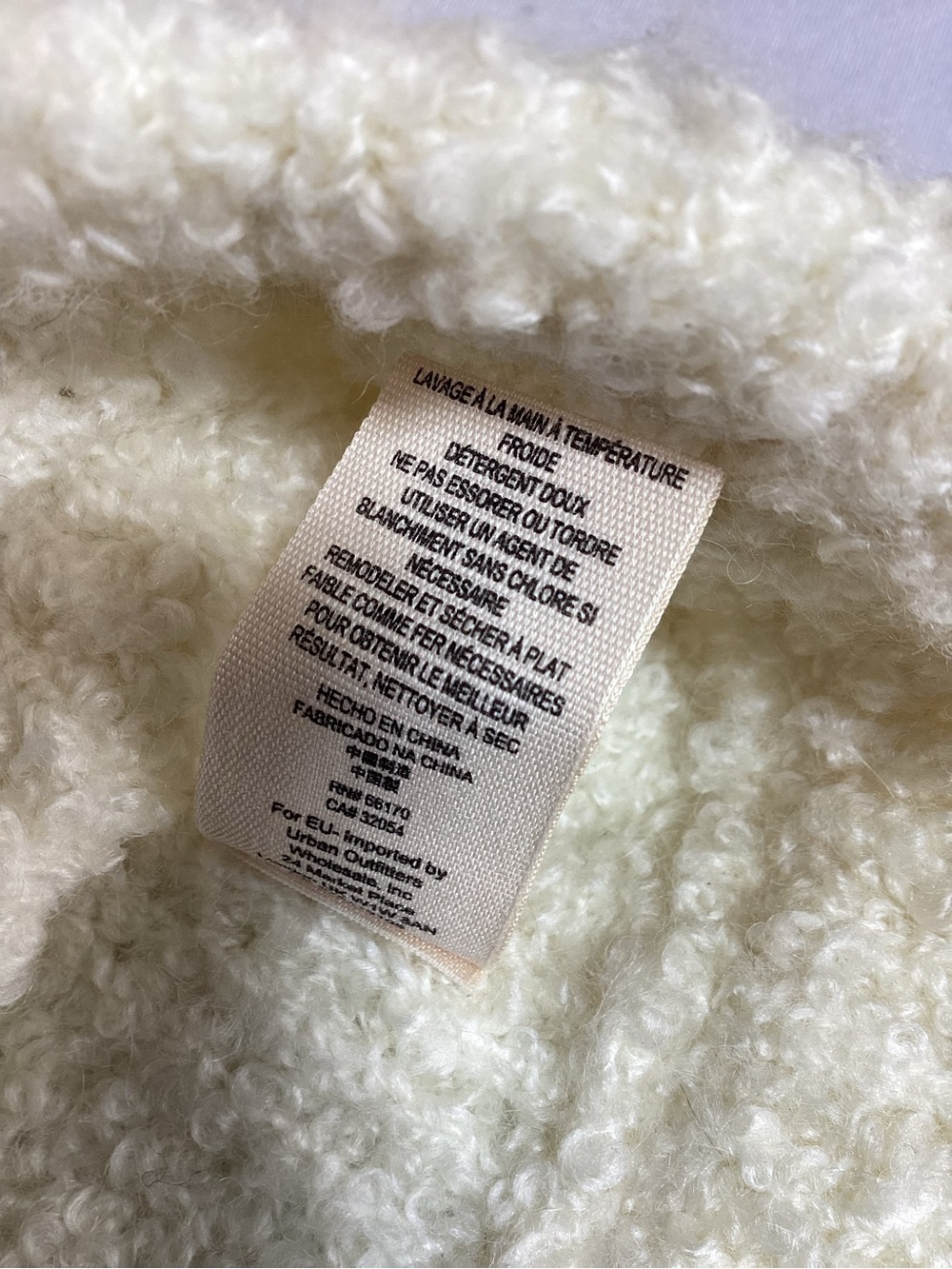 Free People Cream Lofty Bouclé V-Neck Sweater - Picture 5 of 9
